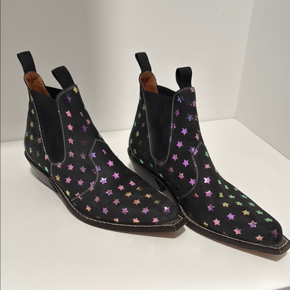 Free People iridescent star Chelsea boot